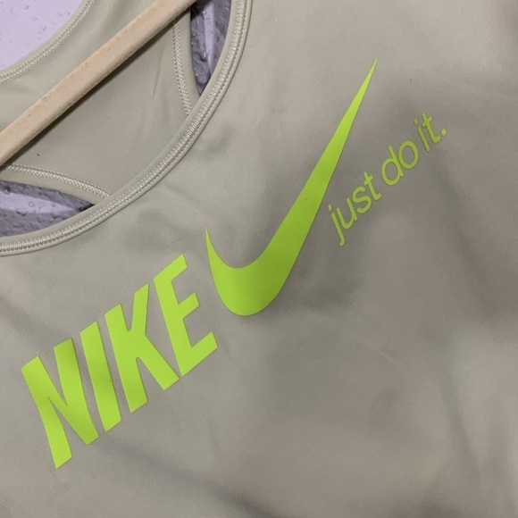 Nike Swoosh Spell Out Racer Back Green Bra size 2X - Picture 2 of 7